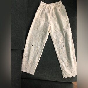 Zara Kids | 11-12 | Cream Eyelet Pants